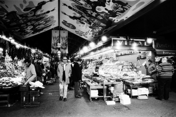 El Mercado La Boqueria, Barcelona, Catalunya, Spain.